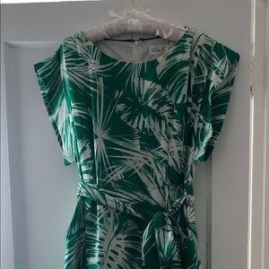 Green Palm leaf dress